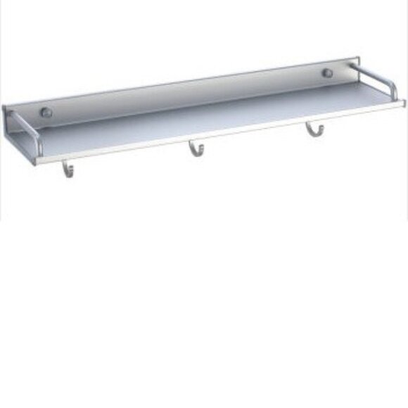 Emuse Classic Aluminum Shelf with Optional Hooks, 20" x 4.75" - Picture 1 of 1